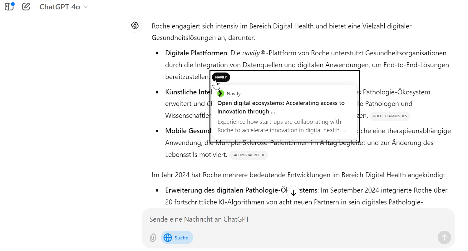 ChatGPT Search Interface